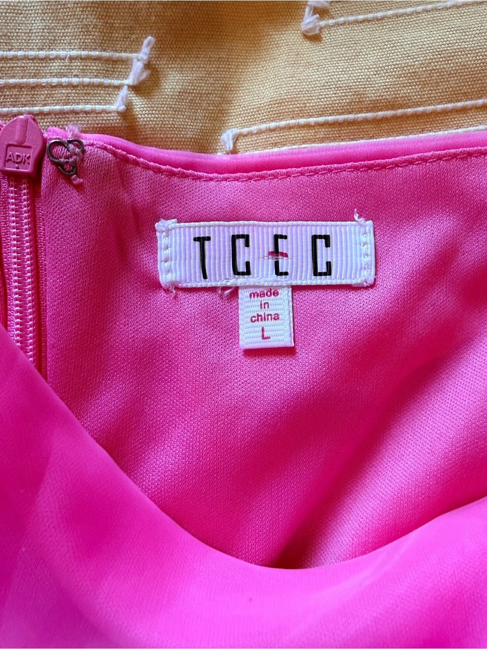TCEC Hot Pink Mini Dress with Puff Sleeves - Picture 4 of 6